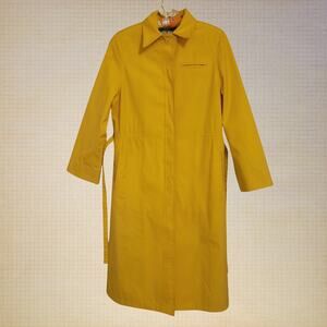 London Fog Maincoats Weatherwear Belted Trench Coat Yellow Womens Size 6 Regular
